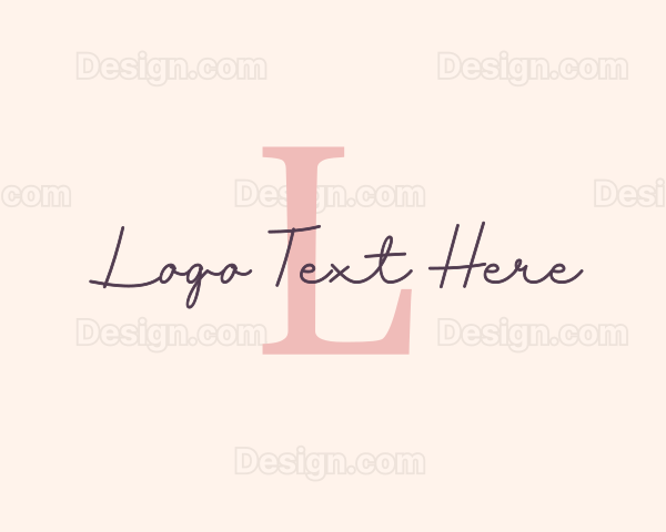 Feminine Beauty Salon Cosmetics Logo