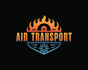 Cold Warm HVAC logo design