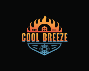 Cold Warm HVAC logo design