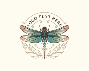 Leaf Insect Dragonfly logo