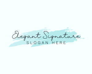 Signature Brush Wordmark logo design