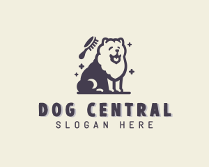 Comb Dog Pet Grooming logo design