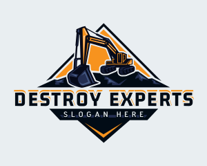 Excavator Digger Demolition logo