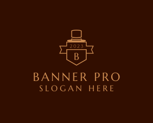 Tailoring Hat Banner logo design