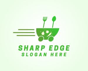 Fast Vegetarian Food logo design