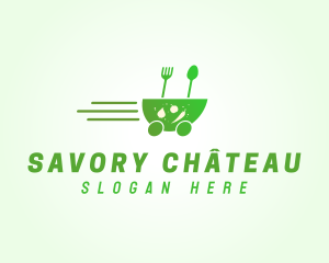 Fast Vegetarian Food logo design