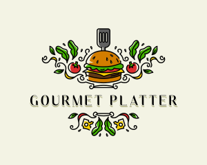 Burger Gourmet Cuisine logo design