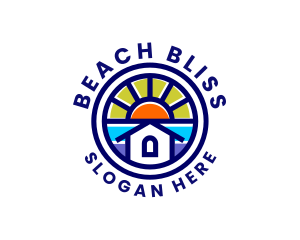 Beach House Sun logo design