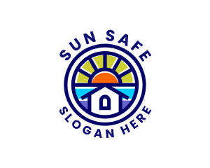 Beach House Sun logo design