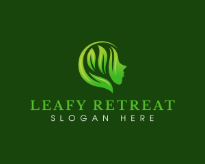 Woman Leaf Meditation logo design