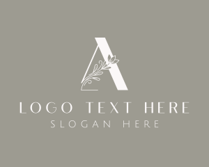 Aesthetic Flower Letter A logo