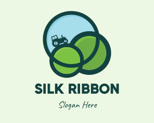 Green Eco Tractor Farming logo design