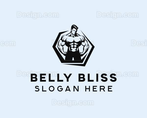 Muscle Gym Bodybuilder Logo