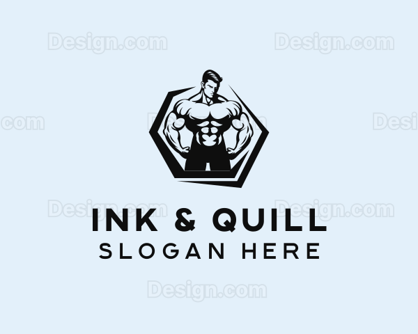 Muscle Gym Bodybuilder Logo