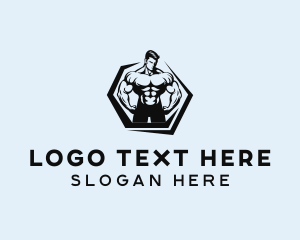 Muscle Gym Bodybuilder Logo