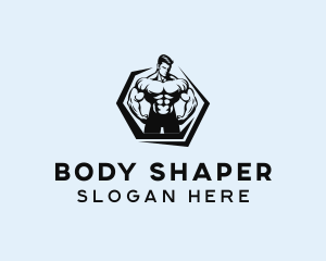 Muscle Gym Bodybuilder logo design