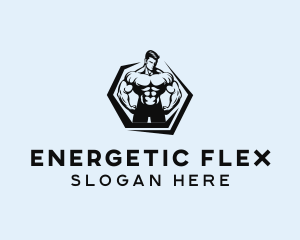 Muscle Gym Bodybuilder logo design