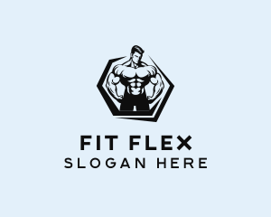 Muscle Gym Bodybuilder logo design