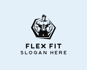 Muscle Gym Bodybuilder logo design