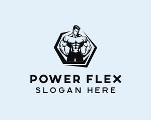 Muscle Gym Bodybuilder logo design