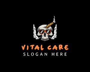 Smoking Vaping Skull Logo