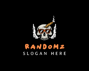 Smoking Vaping Skull logo design