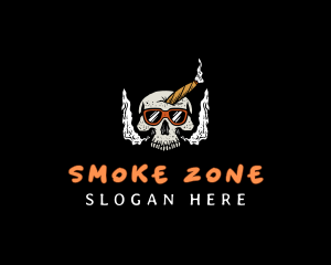 Smoking Vaping Skull logo design