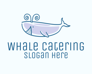 Blue Happy Whale logo