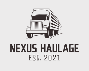 Driving Truck Haulage logo design