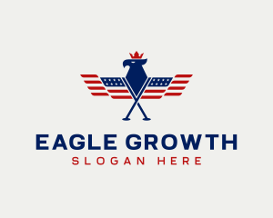 USA Flag Eagle logo design