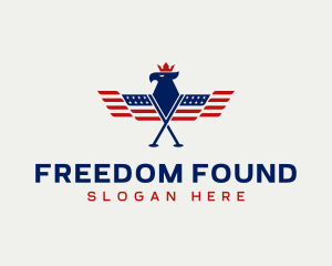 USA Flag Eagle logo