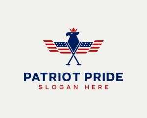 USA Flag Eagle logo design