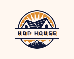 Roof Repair House Construction logo design