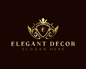 Elegant Crown Crest logo design