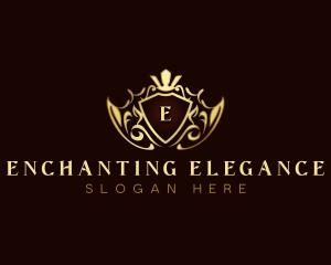 Elegant Crown Crest logo design