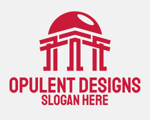 Sun Temple Pillar logo design