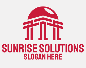 Sun Temple Pillar logo design