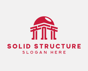 Temple Pillar Architect logo design