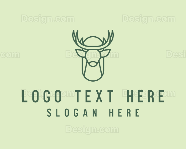 Wild Deer Hunting Logo