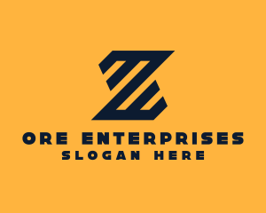 Modern Industrial Slant logo design