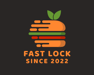 Fast Vegan Burger logo design