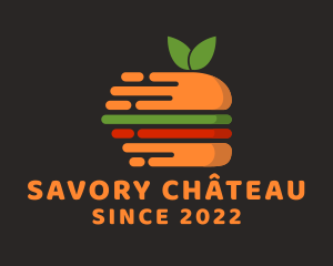 Fast Vegan Burger logo design