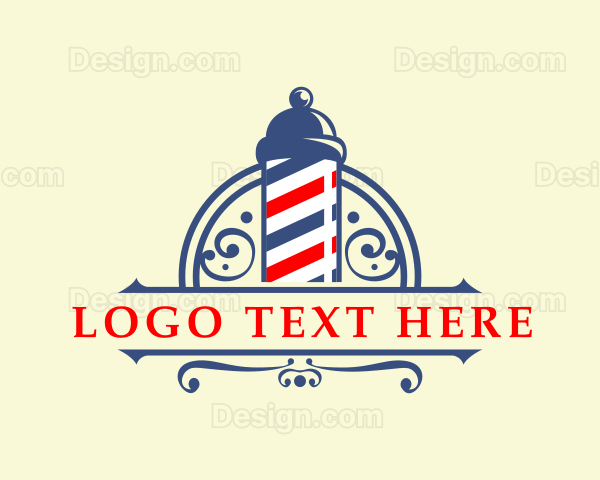 Barbershop Grooming Salon Logo