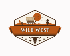 Wild West Desert Wagon logo design