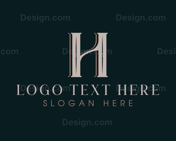 Vintage Elegant Retro Letter H Logo