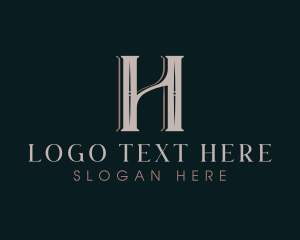Vintage - Vintage Elegant Retro Letter H logo design