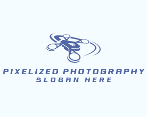 Quadcopter Drone Photography logo design