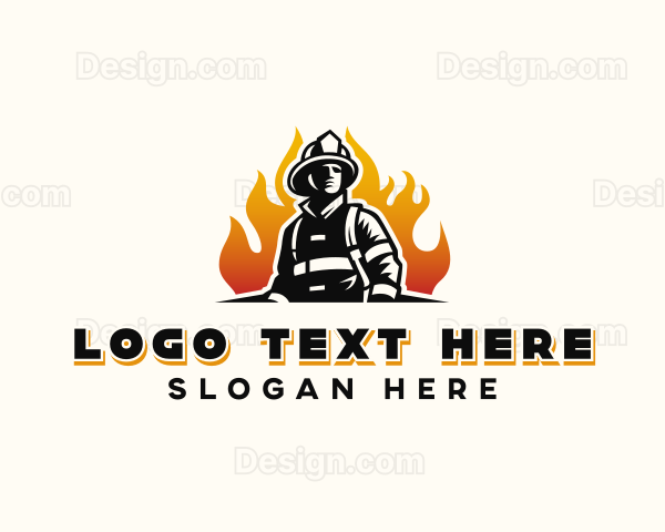 Fireman Safety Rescue Logo