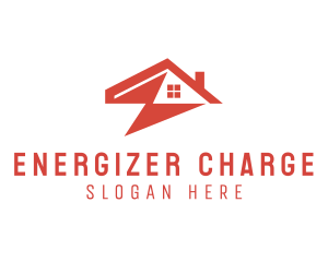 Flash Lightning House Electricity logo design