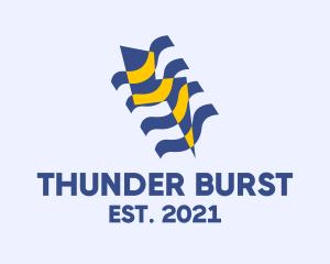 Blue Thunder Wind  logo design